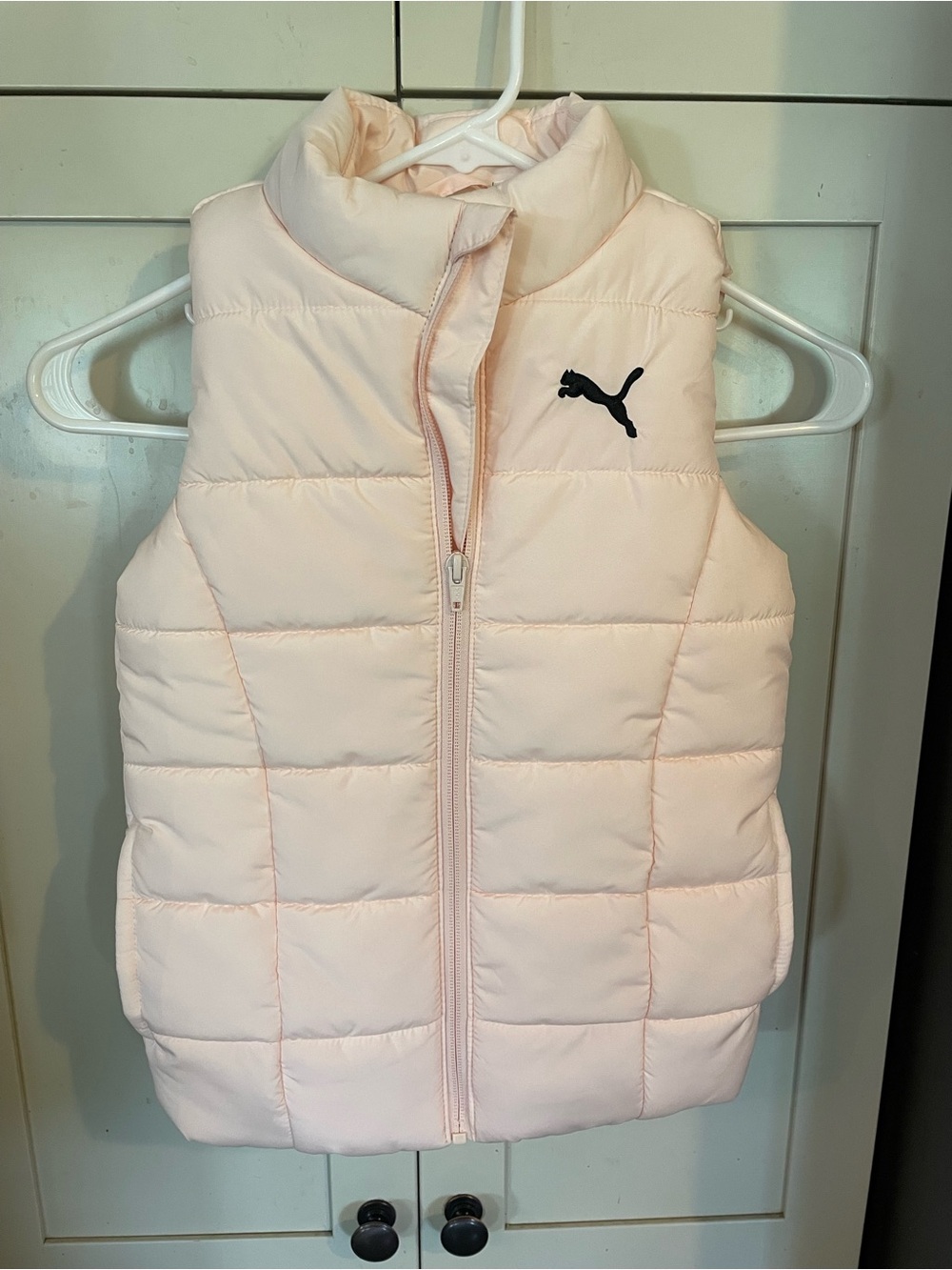 Puma Kids Light Pink Quilted Puffer Vest